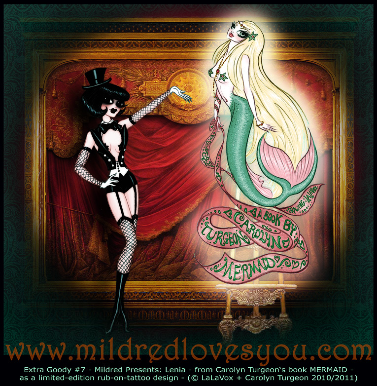 Extra Goody #7 - 'Happy New Year!' - Mildred Presents: a tattoo design for the book MERMAID - MildredLovesYou.com © LaLaVox 2011.